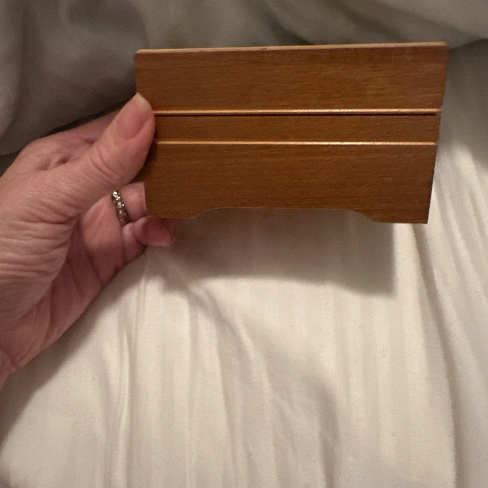 Vintage Reuge Swiss Music Box Wooden Jewelry Trinket Box Working‎ Edelweiss Tune